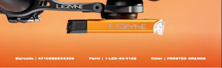 Lezyne Lampka Rowerowa Pro 500 Lumenów Pomarańczowa