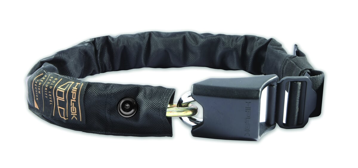 Rowerowy Zamek Łańcuchowy HIPLOK GOLD ALL BLACK 2.4kg - Hartowana Stal 10mm, Szekla 12mm, Certyfikat Sold Secure Gold. Idealny dla Rowerzystów.