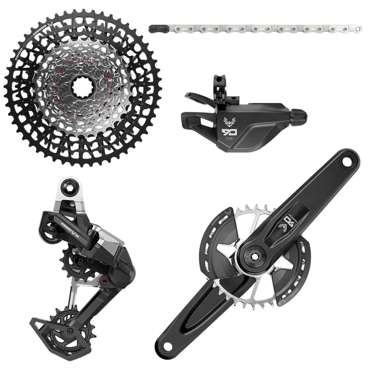 00.7918.335.000 - SRAM AM EAGLE 90 165 ZESTAW NAPĘDOWY