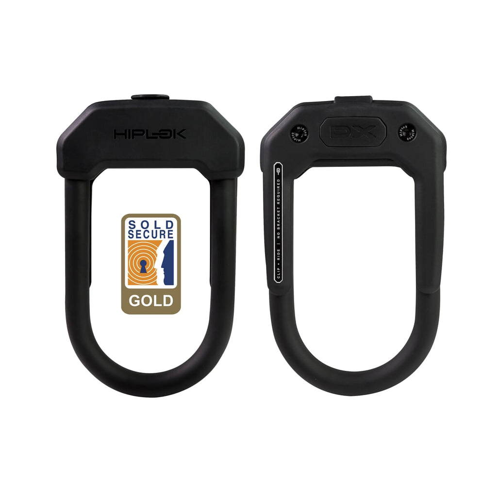 Sportowy Zamek Rowerowy HIPLOK DX All Black Pro, Solid Secure Gold