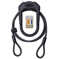 Zapięcie Rowerowe Hiplok DX Plus U-Lock z Linką 2m, Certyfikat Sold Secure Gold, Czarne