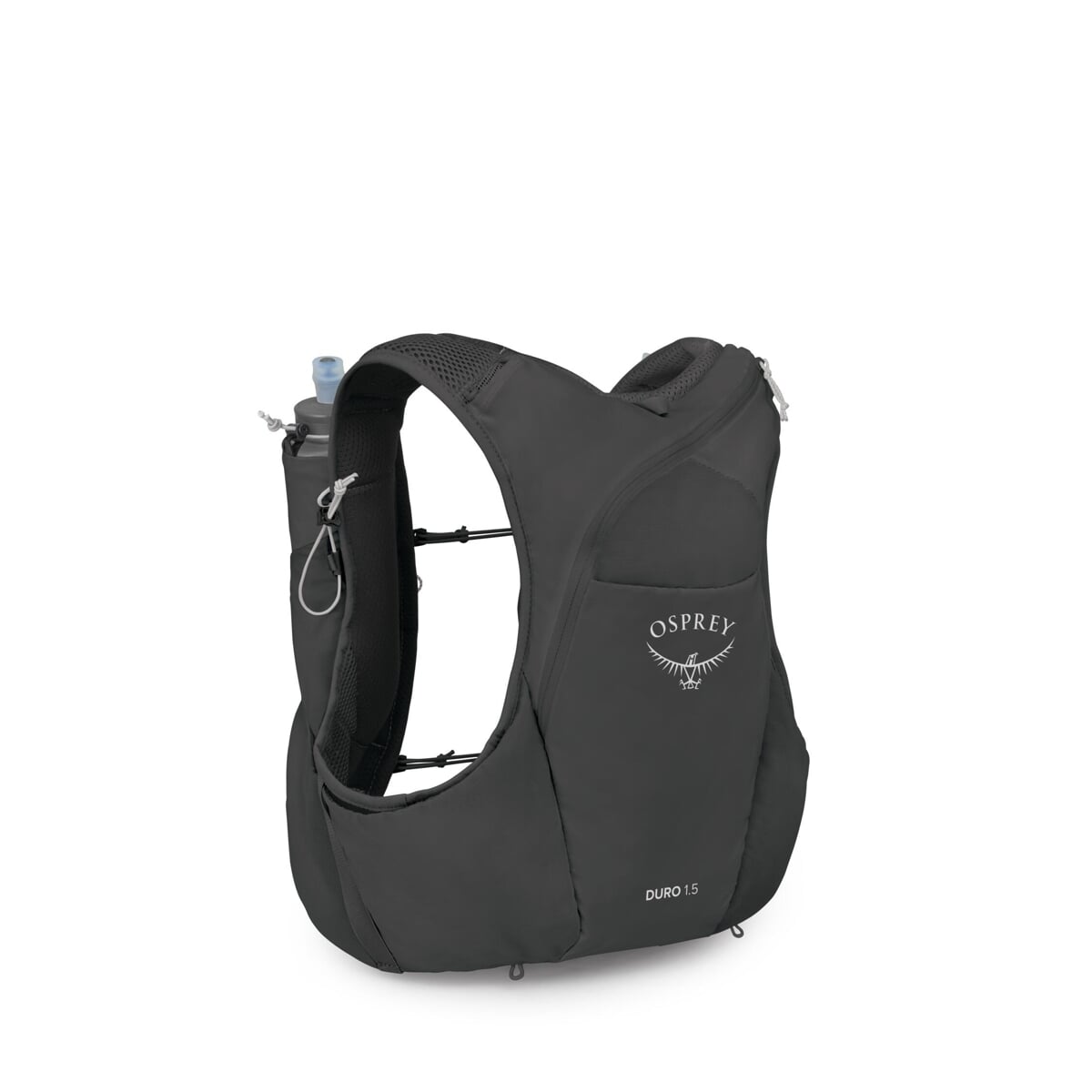 Osprey Kamizelka Biegowa Duro 1.5 z Soft Flaskami, Czarna, Męska, Ultralekka, Bez Podskakiwania
