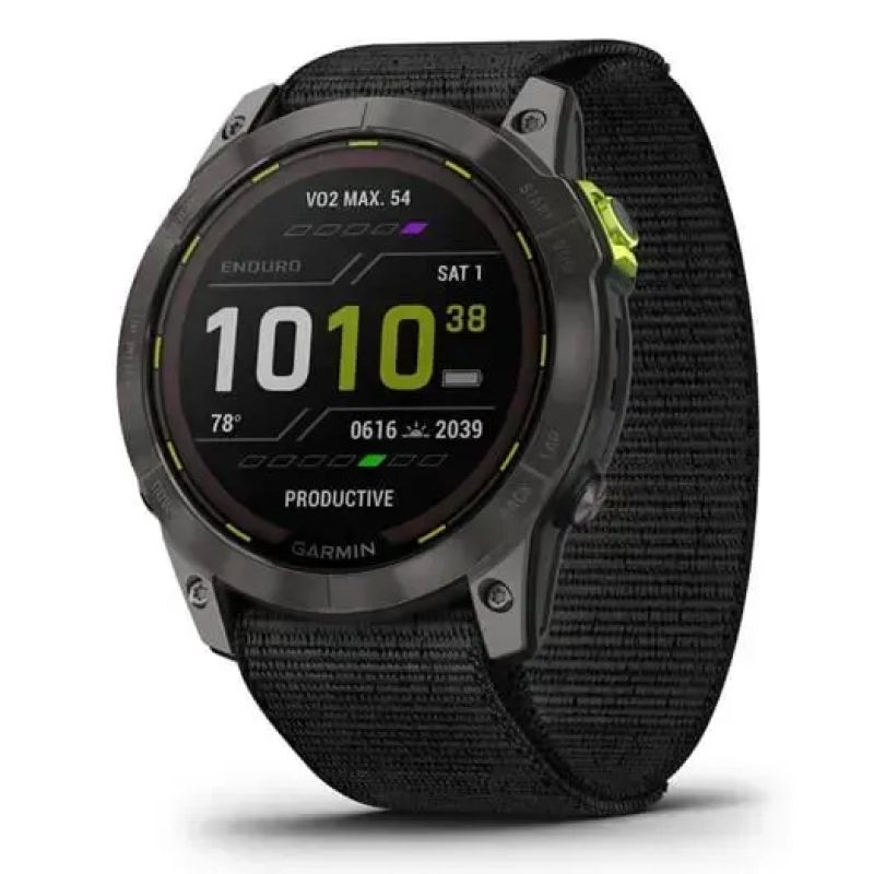 Zegarek sportowy Garmin Enduro 2 Solar Black Carbon Gray DLC Ti Ultrafit Band 010-02754-01